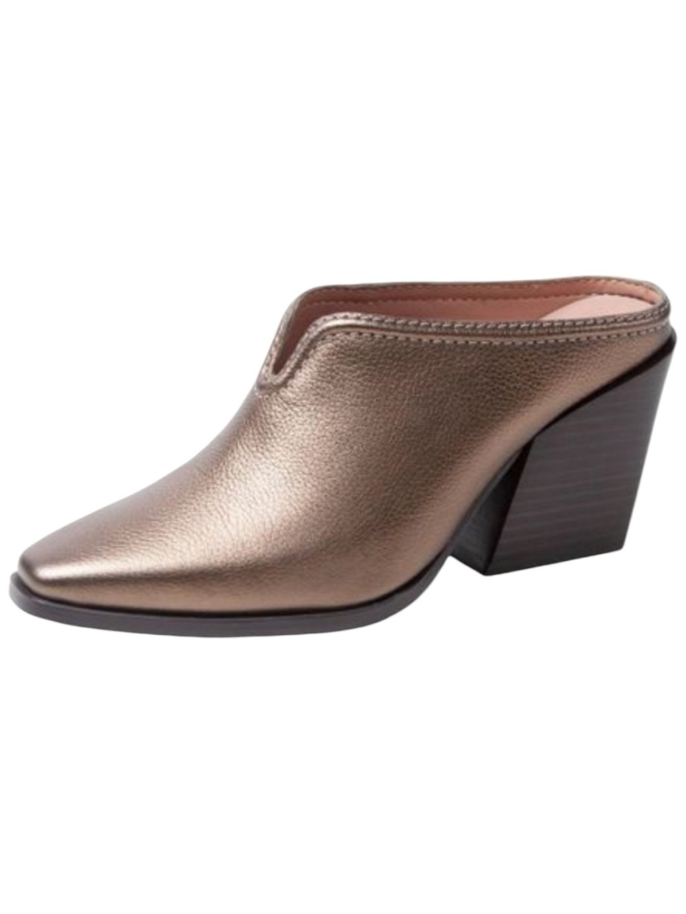 Linea Paolo Shelleyx Western Mule Size 5 In Bronze Metallic
